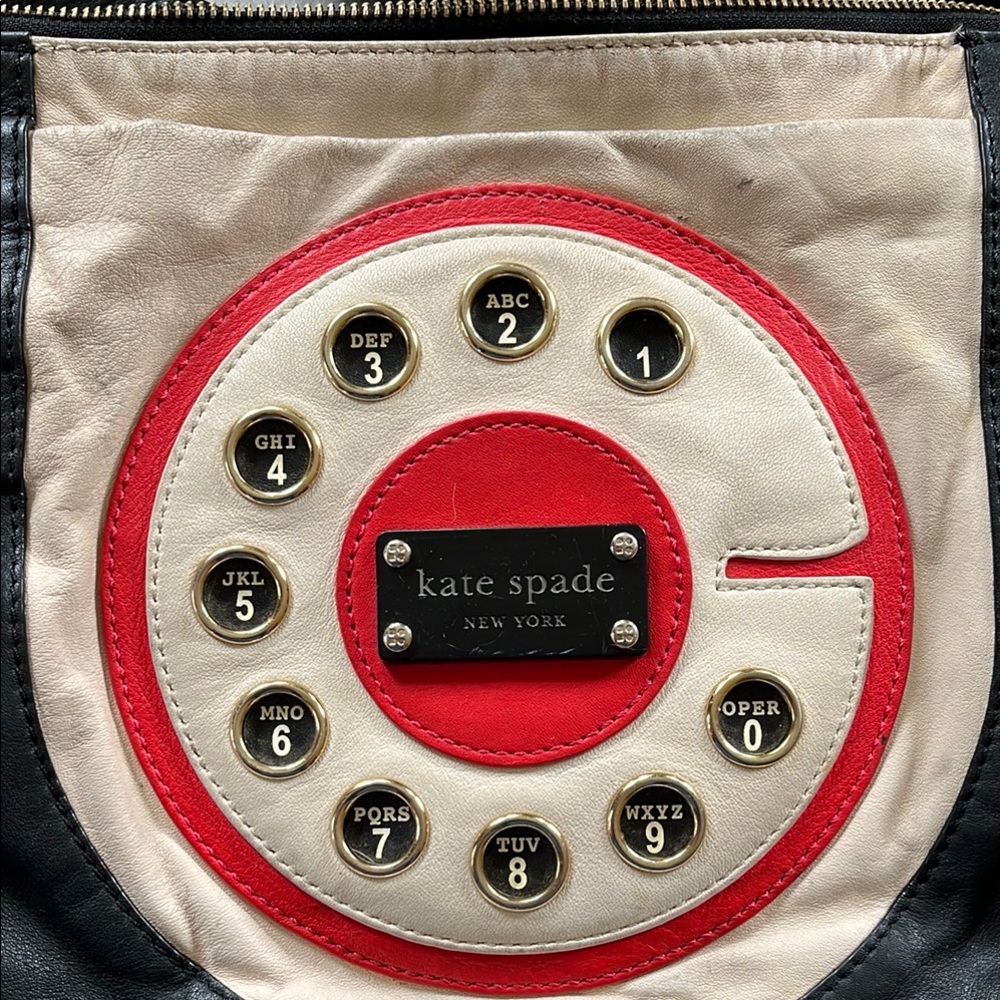 Kate Spade Cream and Red Rotary Dial Crossbody Bag - Picture 7 of 7